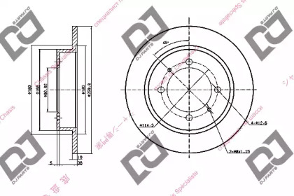 Тормозной диск DJ PARTS BD1834